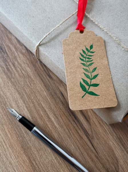 Botanical Christmas gift tags- pack of 6
