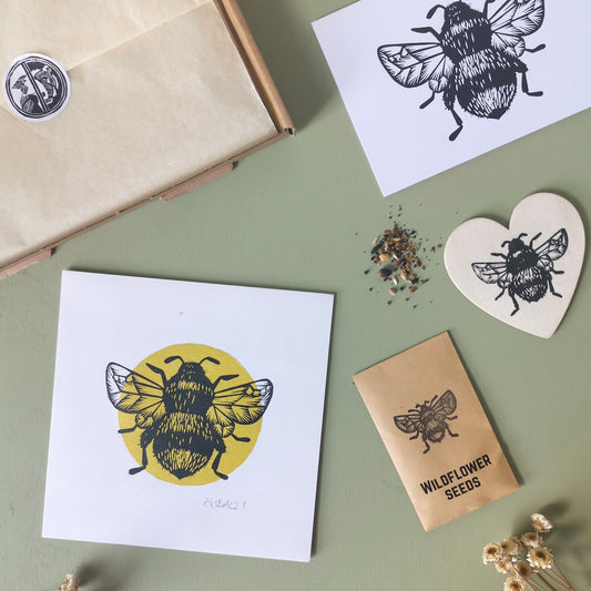 Bumblebee gift box, letterbox gift set