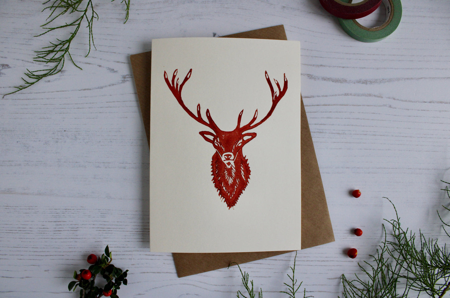 Red Deer Stag Card