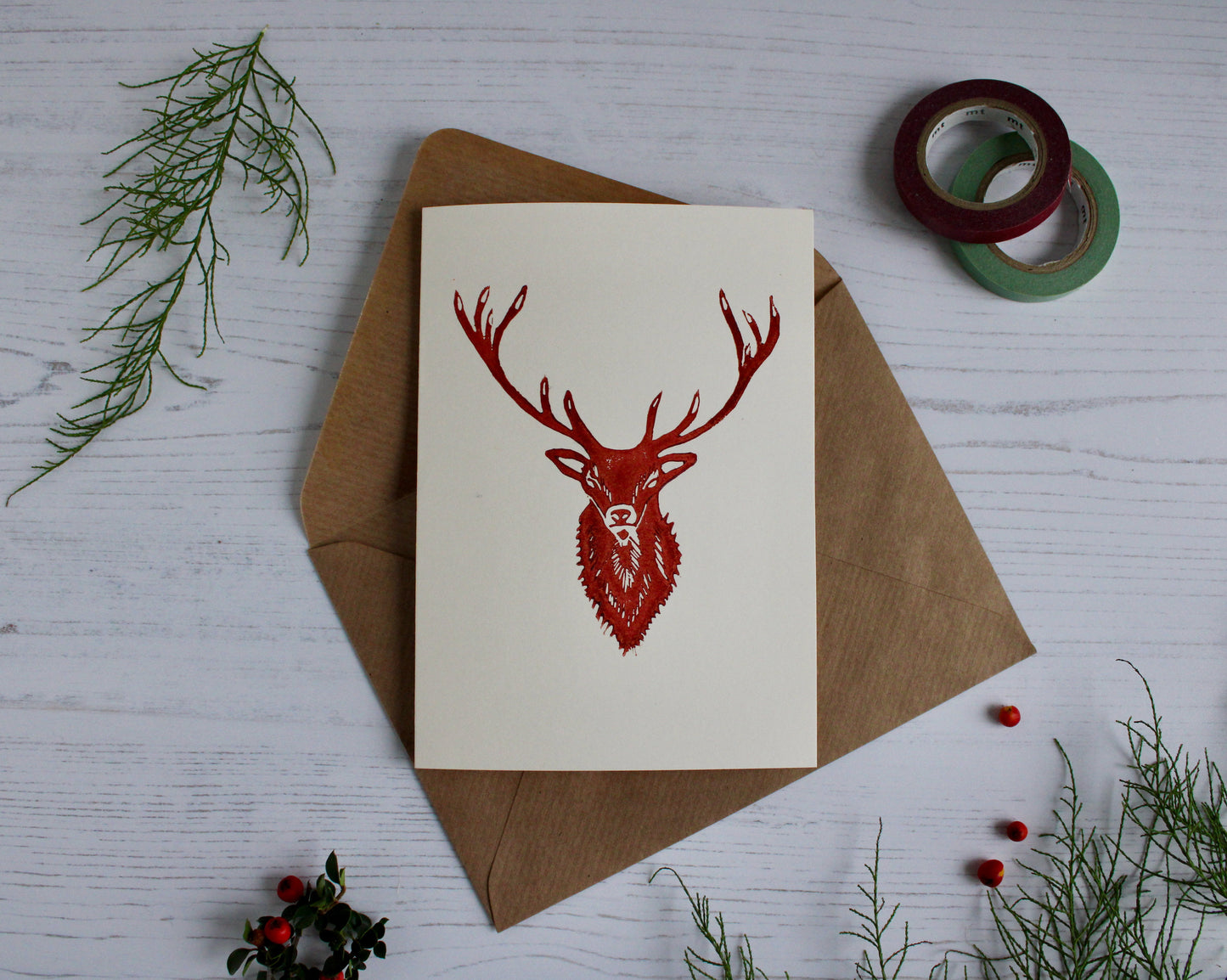 Red Deer Stag Card