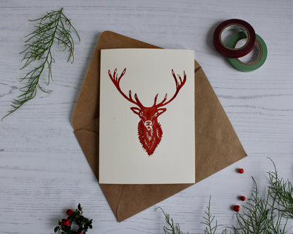 Red Deer Stag Card