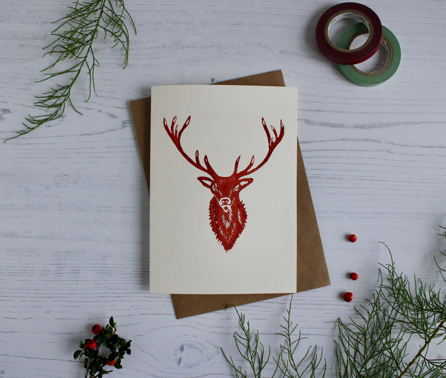 Red Deer Stag Card