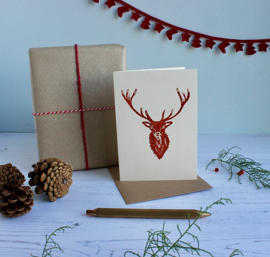 Red Deer Stag Card