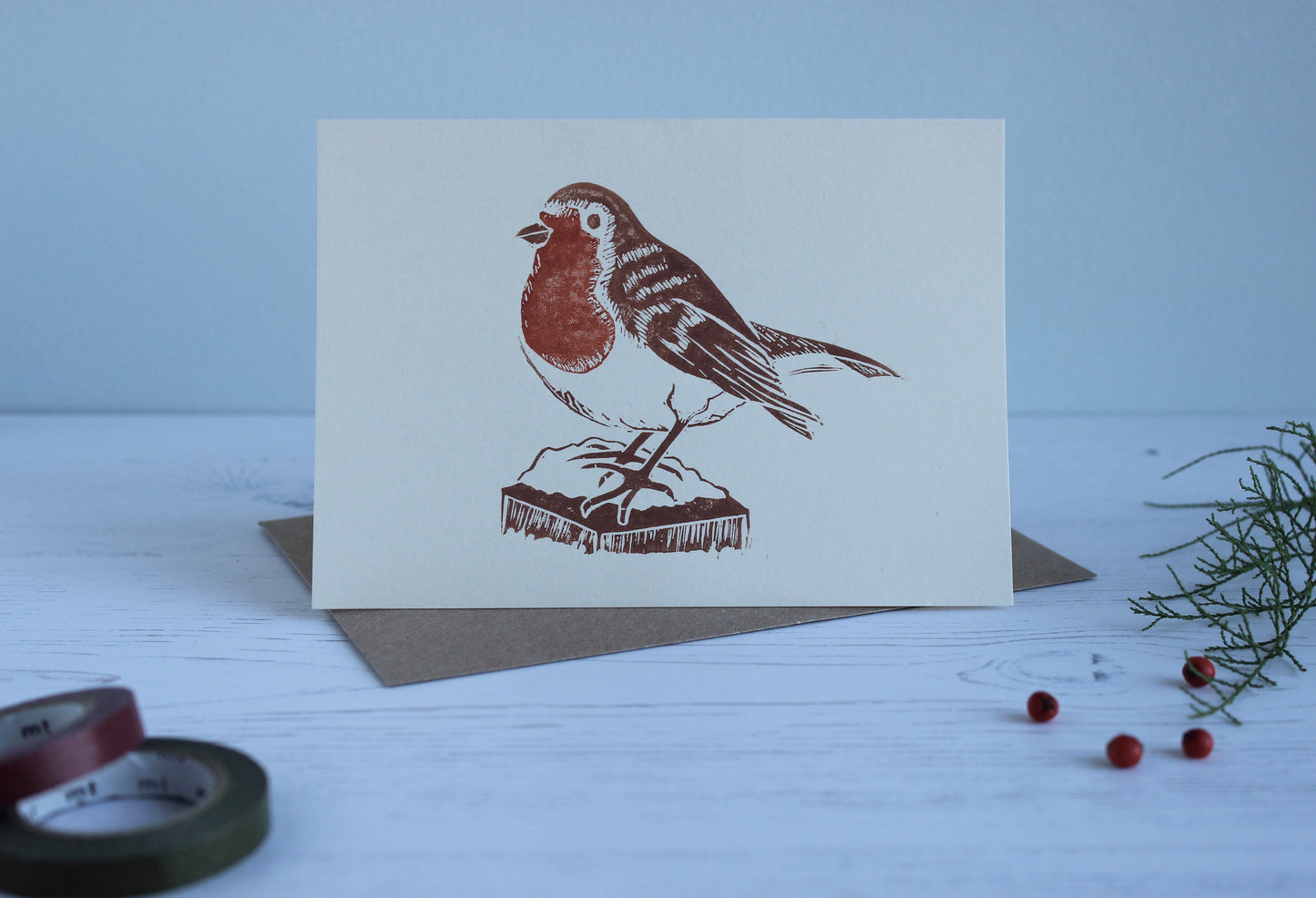 Robin Card Christmas card