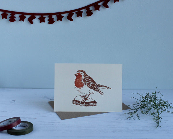 Robin Card Christmas card