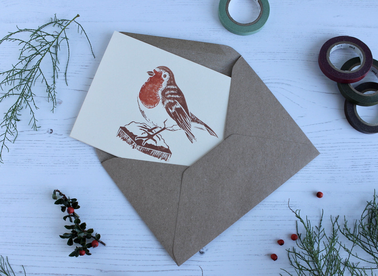 Robin Card Christmas card