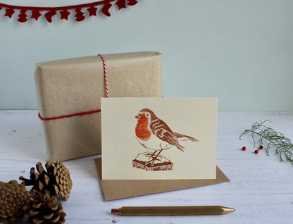 Robin Card Christmas card