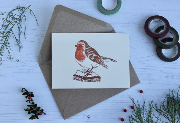 Robin Card Christmas card