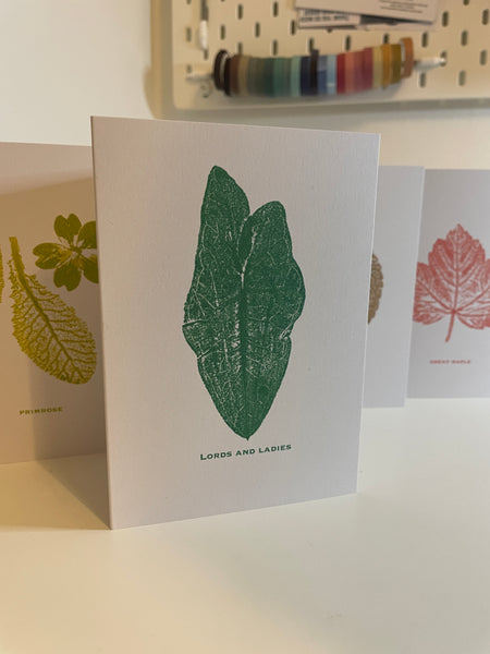 Lords and ladies botanical greeting card