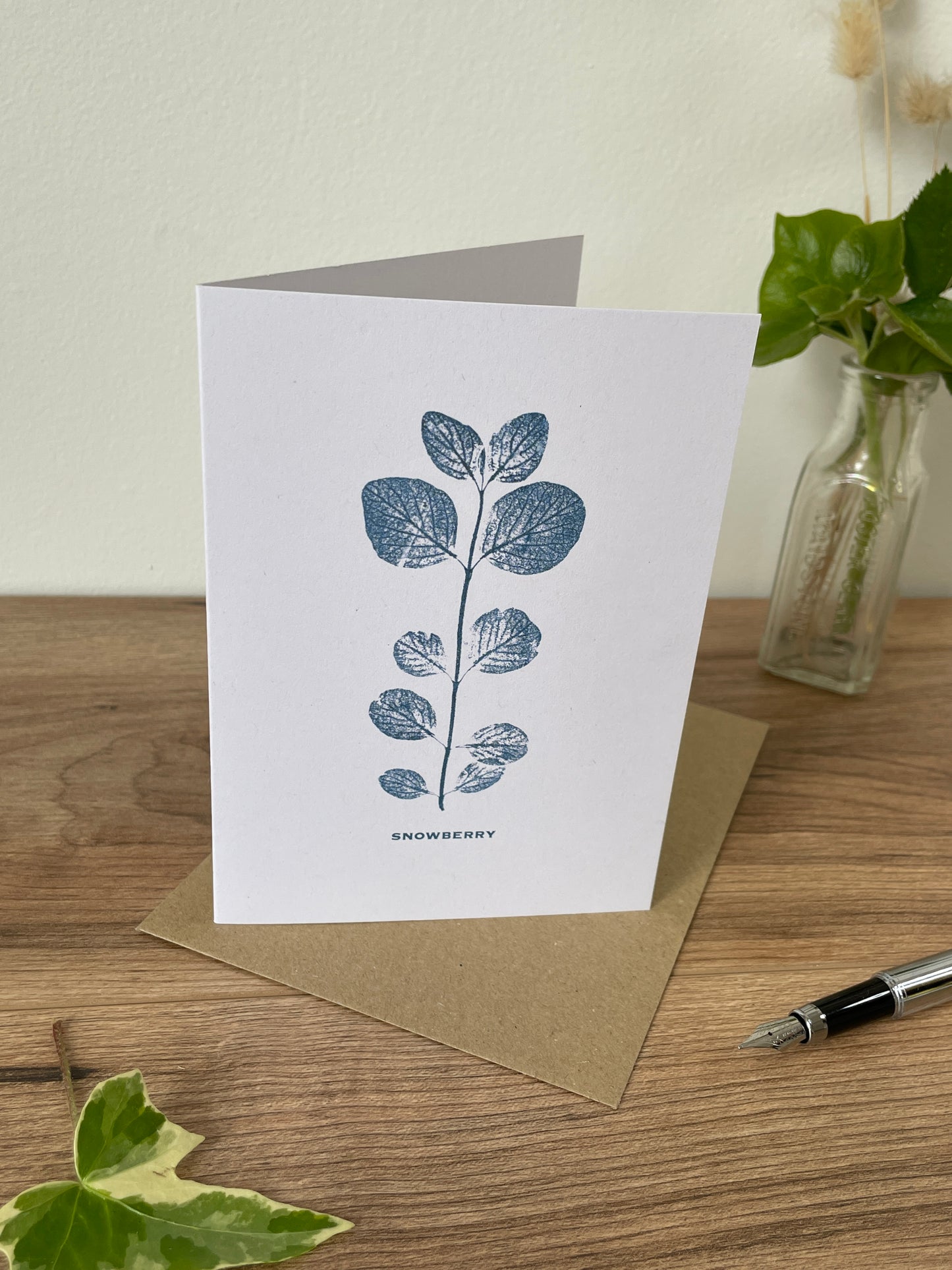 Snowberry -young botanical greeting card