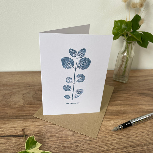 Snowberry -young botanical greeting card